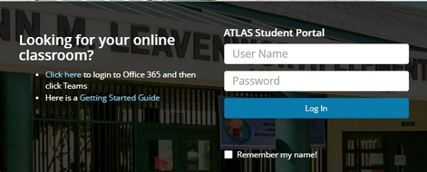 ATLAS FUSF login page