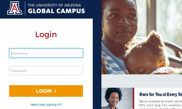 UAGC student login page