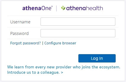 Athenanet provider login page