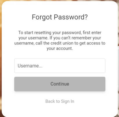 BTCU password reset page