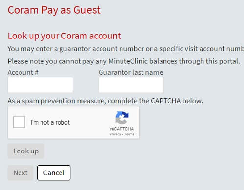 CVS MyChart guest payment online form