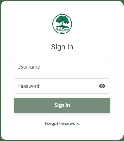 First Trust Credit Union online banking login page