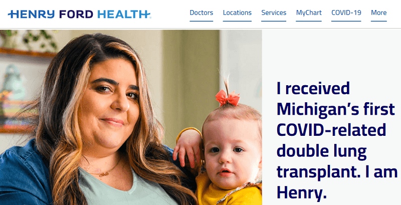 Henry Ford Health website homepage