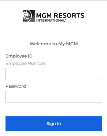 MGM Resorts Okta SSO login page