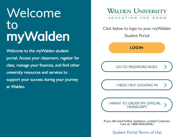 My Walden student portal