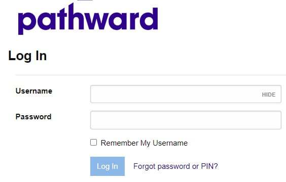 Pathward online business banking login page