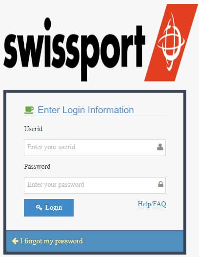 Swissport ESS login page