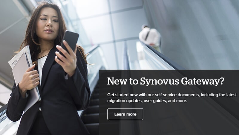 Synovus bank website homepage