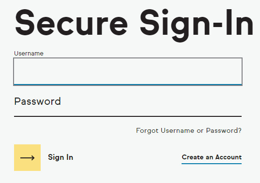 Trustage secure sign-in page