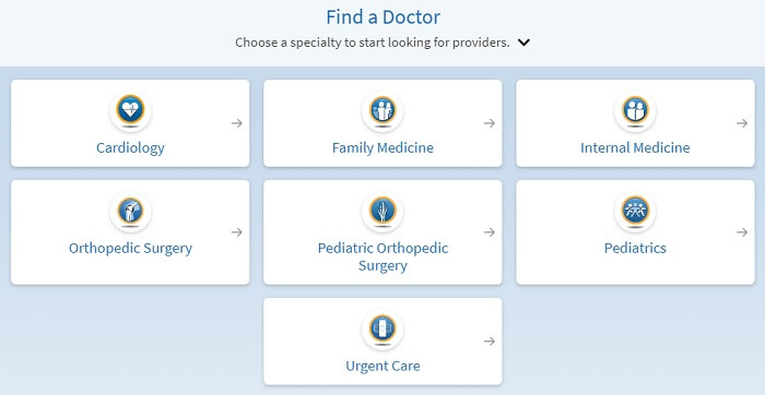UNC Mychart appointment booking page