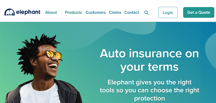 elephant insurance website homepage
