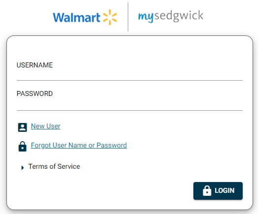 mysedgwick Walmart login page