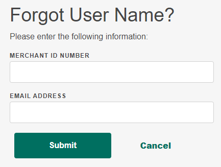 CareCredit Provider user name recover form