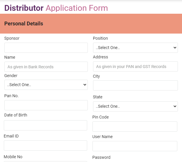 Mi Lifestyle distributor application form 