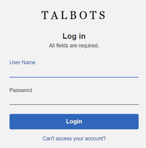 Talbots Dayforce login page