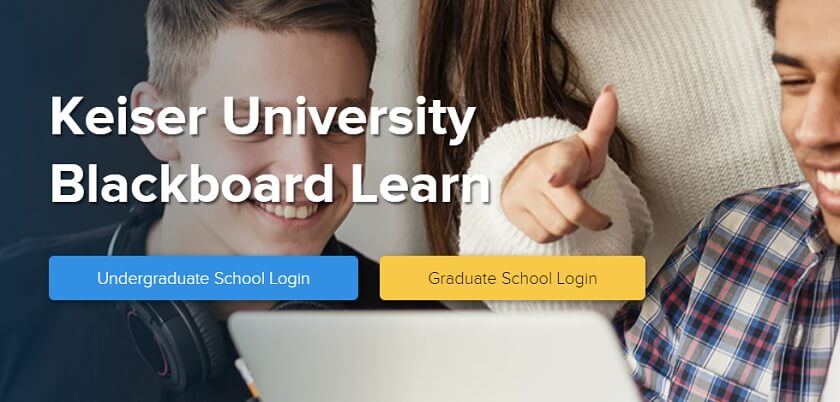 Blackboard Learn page on Keiser University website
