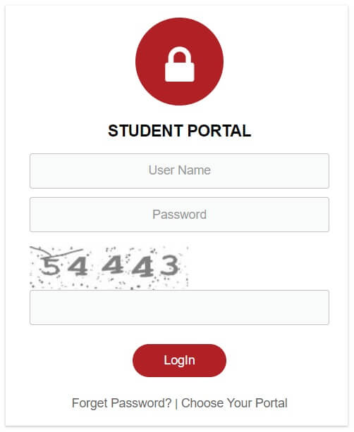 Future University student portal login page