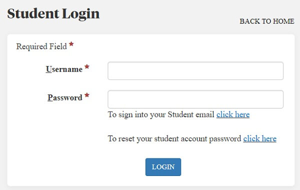 Keiser University student portal login page