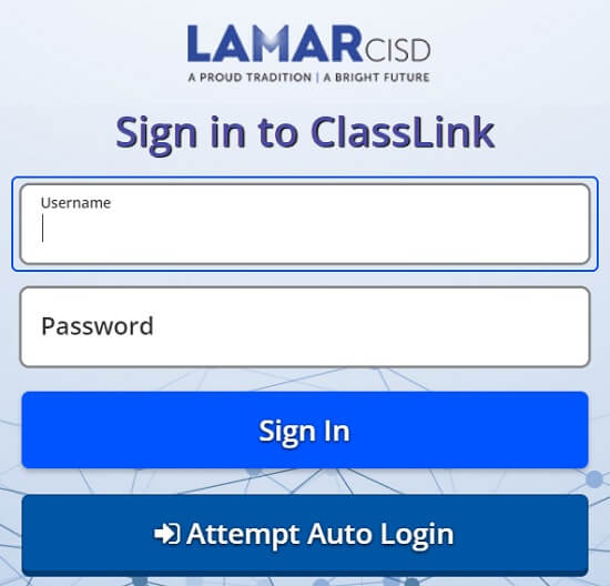 LCISD ClassLink Login page