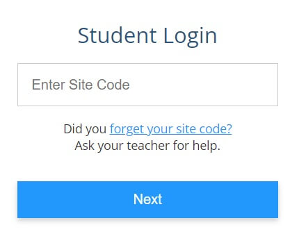 ReadingPlus student login page