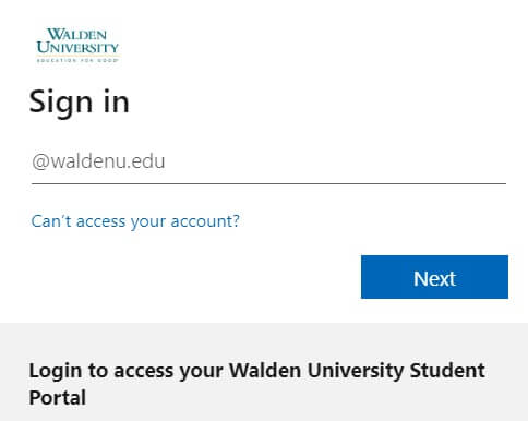 my.waldenu.edu student login page