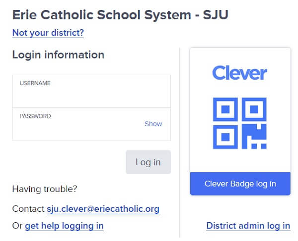 student login page on clever portal
