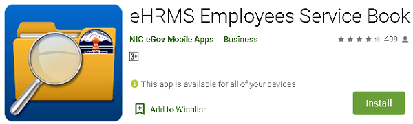 employee service book app page on google play store